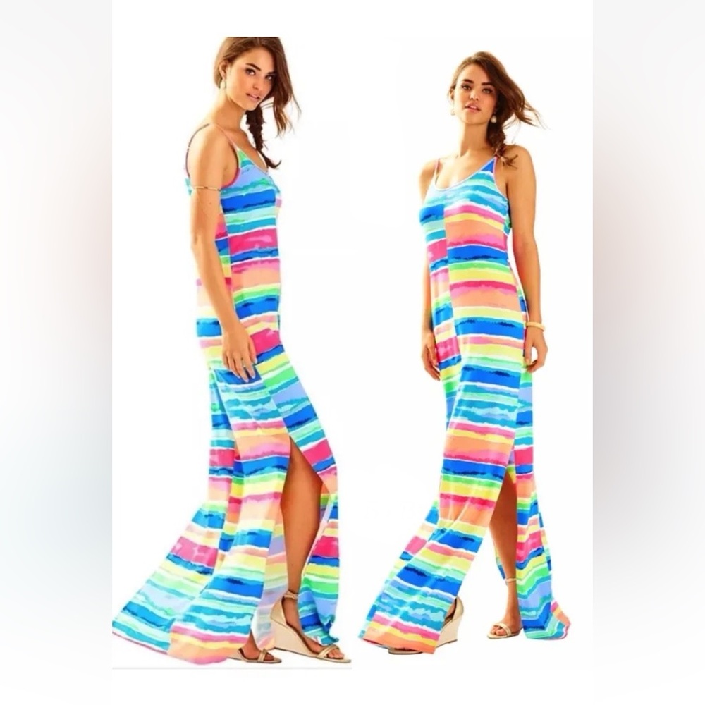 Lilly Pulitzer Women’s Multicolor Lilly Gigi Beach Maxi Dress